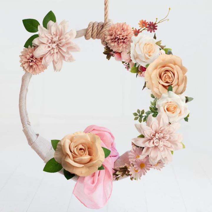 Gemischte Kunstblumen, Verschiedene Künstliche Seidenblumen mit Dahlien Rosen mit Stiel für DIY Basteln Hochzeitssträuße, Tafelaufsätze, Kuchenblumen, Arrangements, Party Heim