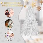 Kunstkerstboom Nordmann-spar 150 cm, 380 takken, dennenboom klein, spuitgieten, wit, Cushhom