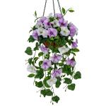 Kunstbloemen als echte ochtendglory hangende planten kunstbloemen met hanglamp, hoogte 70 cm, kamerplant, struik, decoratieve plant, groene plant
