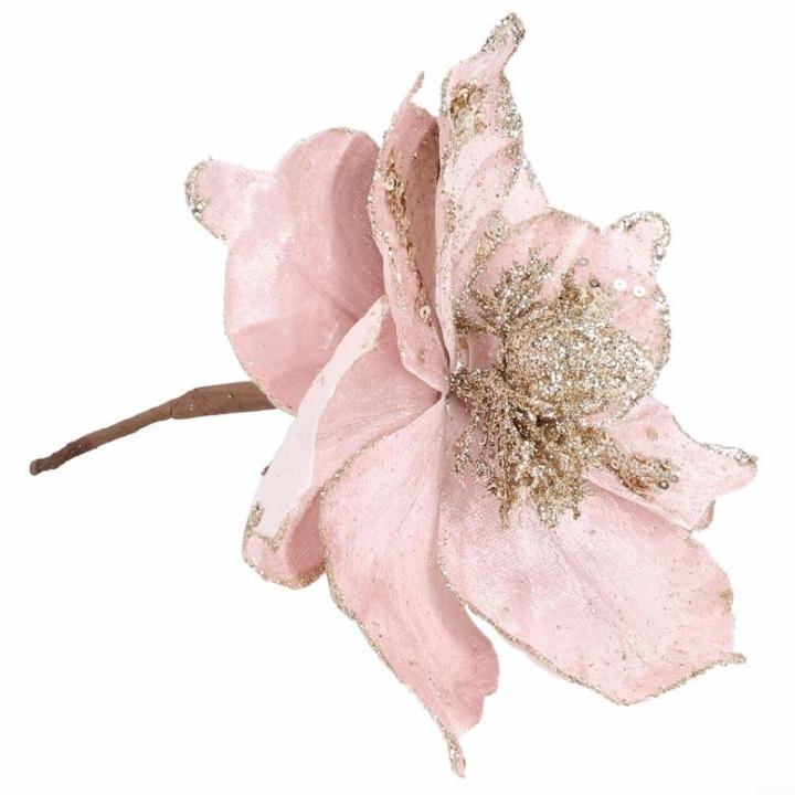 Glitzernder Weihnachtsstern, Weihnachtsbaumschmuck, hängende Dekoration für Weihnachtsbaum, Hochzeit, Party, Kranz, Dekoration (Rosa)