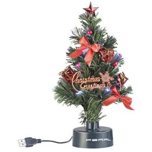 Autokerstboom: USB-kerstboom met led-kleurveranderende glasvezellampen (kerstboom voor auto 12V, mini kerst, dennenboom sigarettenaansteker)