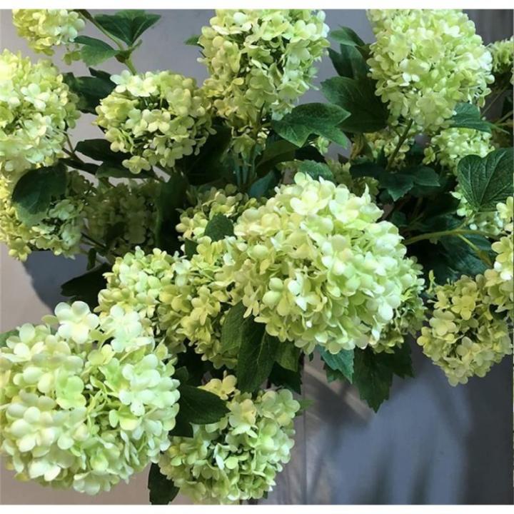 10Pcs 3-Heads/Branch Kunstmatige Hortensia Zijde Bloem Woonkamer Woondecoratie Lange Stam 80cm voor Woonkamer (A, 1pcs)