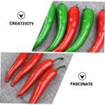 1 Satz Simuliertes Pepper-Modell Pfeffer-Modell-Requisite Jalapenos Kuchenmodelldekoration Simulationspfeffermodellstütze Polyfoam-Paprika-Modell Simulation Pfeffer Poly-Drache 6s