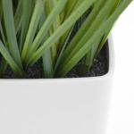 Isolepsis Kunstplant met witte bloempot, kunstplant, kamerplant, decoratieve plant, kunstbloemen, , 80 cm, groen