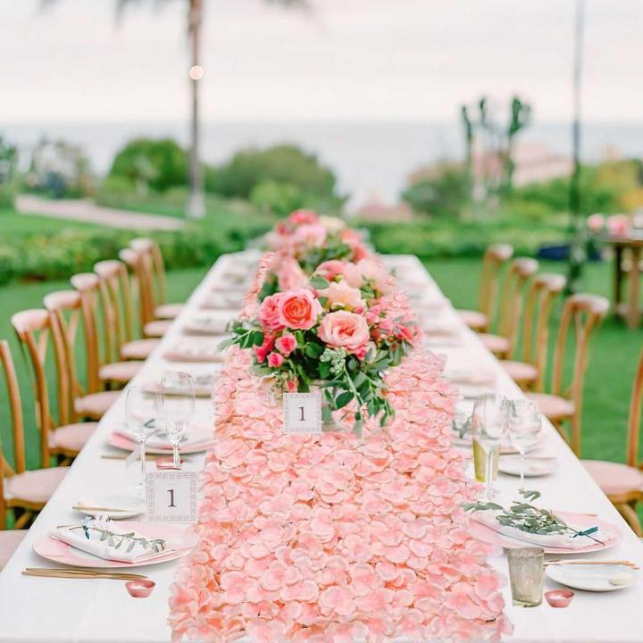 Blumen-Wandhintergrund – Blush 2 Stück Blumen-Wandpaneele 0,4 x 1,2 m, Seidenblumen-Wanddekoration für Hochzeit, Party, Abschlussball, Abschlussfeier, Brautparty, Dekoration