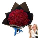 Glitzer-Rosenstrauß – Künstlicher Rosenstrauß, romantische gefälschte unsterbliche Rosenblumen | Hochzeitsstrauß, Home Party Dekoration für Freundin