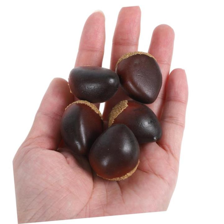 3 Sätze Schaumkastanie Simulationsnüsse Künstliche Kastaniendekorationen Kastanien-tischstreuung Künstliche Küchennahrung Schaumfruchtmodell Falsche Nuss Coffee 30 Stück * 3