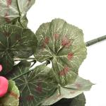 Künstliche Geranien, Blumen, künstliche Pflanze, Geranie, Busch, Blumen, künstliche Flora, Heimdekoration, Zubehör, künstliche Pflanzen (dunkelrosa)