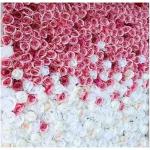 Künstliche Blumen-Wandpaneele, Hochzeitsfeier, Brautparty, 3D-Wandhintergrund Mit Romantischen Rosafarbenen Grünen Blättern(2M*3M)