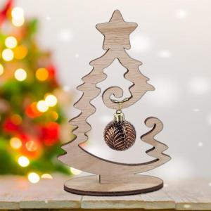 Holz-Weihnachtsbaum,Holz-Desktop-Weihnachtsbaum - Tischdekoration, rustikale Tischdekoration,Stabiler Tisch-Weihnachtsbaum, stehender hölzerner Weihnachtsbaum für Fensterbank, Wo