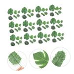 60 Stück Simulierte Schildkrötenblätter Hawaii Dekor Tropische Blätter Blumenarrangement Künstliche Blätter Heimdekoration Simulation Grüner Blätter Künstliche Tropische