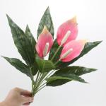 Deko Blumen Künstlich 6 Stück Künstliche Balkonpflanzen Unechte Blume Dekoration Innen Draussen Pflanzen UV Beständig Pflanzgefäß Dekoration für Haus Garten 1512