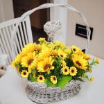 als echt 52 stuks kunstzonnebloemen, gele bloemen voor bloemstuk, bruiloftsboeket, tafeldecoratie, thuis, tuin, decoratie, 1303