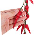 20 STK Chili-Pfeffer-modelldekoration Farbige Schlüsselbänder Künstlich Lebensechte Gemüse-Obst-Girlande Restaurant Gefälschte Paprika Ristras Lebensechtes Pfefferdekor Rot Sc