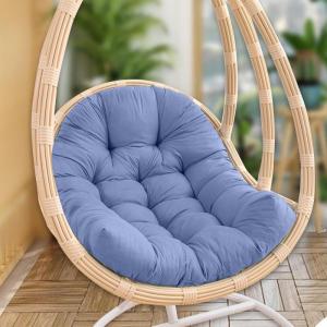 Komfortables Polster für Hängestühle, Weiches Sitzkissen für Schaukelstühle Im Freien, grau Blau