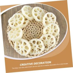 2 Sätze Modell Der Lotuswurzelscheibe Mini-hausdekoration Spielzeug Für Kinder Mini-Essen Kinder Dekor Mini-dekor Interessantes Miniaturspielzeug Kinderspielzeug PVC 4 Stück * 2