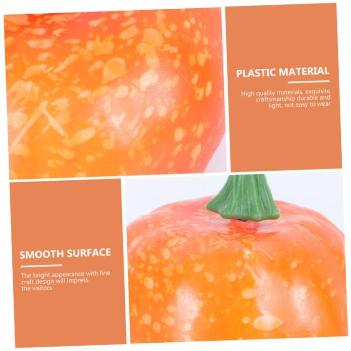 7 Sätze Künstlicher Kürbis Halloween-wohndekoration Tischplatte Kleiner Kürbis Halloween-Kranz Blumendekoration Herbstdeko Mini-dekor Heimdekorationen Plastik Yellow 10 Stück 
