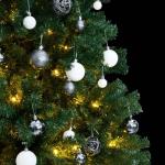 Weihnachtsbaum, Klappbar Christbaum mit 300 LEDs Kugeln Ständer, Beleuchtet Tannenbaum Kunstbaum mit 8 Beleuchtungsmodi, Weihnachtsdeko Dekobaum, 210cm