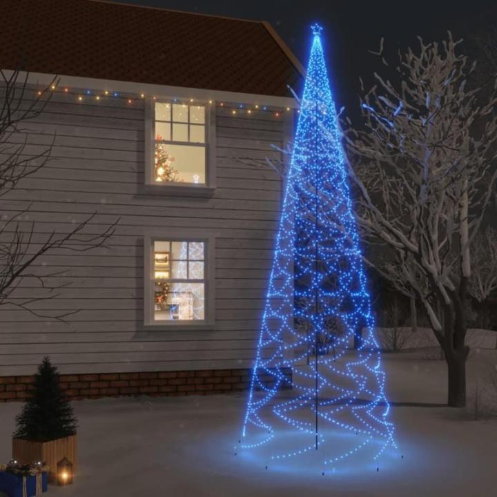 LED-Weihnachtsbaum mit Erdnägeln Tannenbaum Lichterbaum Weihnachtsdeko Beleuchtung Außen Beleuchtet Lichterkette Blau 3000 LEDs 800 cm