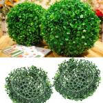 Grüner Kunststoff-Pflanzenkugel, Dekoration für Zuhause, Outdoor, Hochzeit, Party, Dekoration, Pflanzen, Grasball, 10 cm bis 40 cm (15 cm)