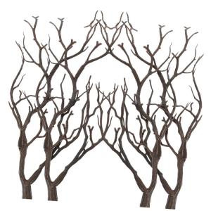 4 stuks Halloween-decoratie takken kunstdennentakken faux tote takken knoppen decoratieve takken tafeldecoratie eettafel kunstmatige geweiboomtakken nep gedroogde takken plastic