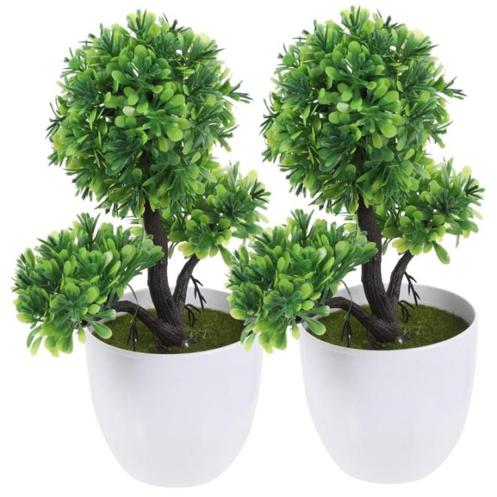6 STK Simulierte Topfpflanze Mini-pflanztöpfe Eingemachter Bonsai Falsche Pflanzenverzierung Künstlicher Formschnitt Künstlicher Topfbaum Künstliches Topfgras Green Plastik
