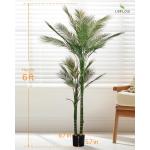 180cm künstliche Phoenix Palme, Areca Palme nur für den Innenbereich mit 2 abnehmbaren Stämmen und 24 verstellbaren Palmenblättern, deko für Büro, Laden, Wohnung und Party