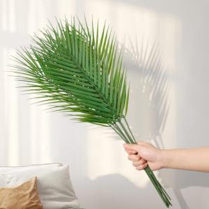 12 stuks Areca Palmbladeren, 68 cm, tropische palmbladeren met stammen, kunstplant voor palm, zondag, Hawaiian Luau, jungle, bruiloft, verjaardag, feestdecoratie