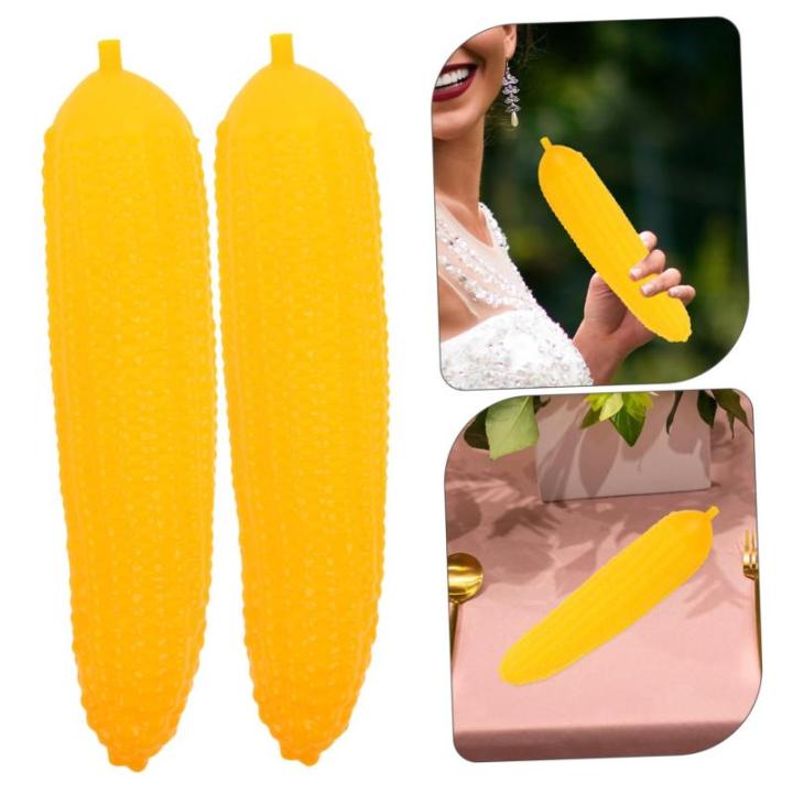 1 Satz Simulation Mais Maisdekor Requisiten Für Die Food-Fotografie Gemüse Foto Prop Spielzeug Lebensechter Mais Gefälschte Lebensmittelmodelle Essen Vorgeben Yellow Plastik 3st