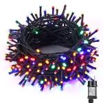 Kerstboomverlichting Meerkleurig, 20M 200 LED Lichtsnoer, Waterdicht Lichtketting, Kerstlichtsnoer, voor en buiten, 8 verlichtingsmodi, Timerfuncties, Decoratie Kerstmis
