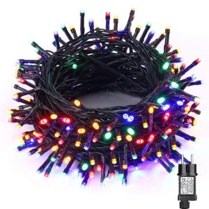 Kerstboomverlichting Meerkleurig, 20M 200 LED Lichtsnoer, Waterdicht Lichtketting, Kerstlichtsnoer, voor en buiten, 8 verlichtingsmodi, Timerfuncties, Decoratie Kerstmis