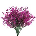 4 stuks kunstbloemen, paars, kunstbloemen, decoratie, plastic bloemen, kunstbloemen, voor balkon, tuin, binnen, buiten, lente, pot, vaas, decoratie