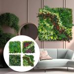 Dichte gebladerte ontwerp 50x50CM Kunstmatige Plant Wandpaneel voor het creëren van een privé-retraite (B)
