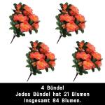 Deko Blumen Künstlich 33 cm Kunstpflanzen Kunstblumen mit Langem Stiel Künstliche Fake Blumen Blumenarrangements für Zuhause Hotel Party 0513