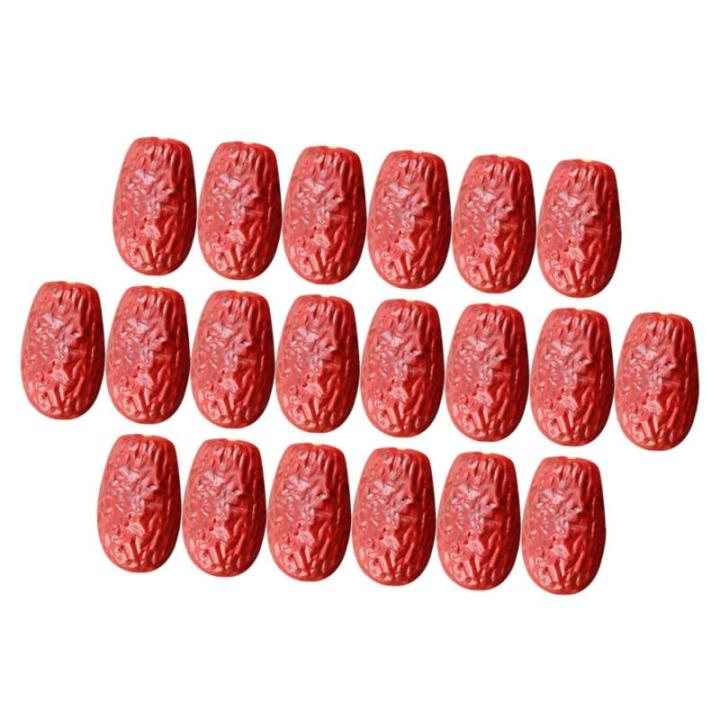 5 Sätze Simulierte Jujube Simulationsfrucht Schrankdekor Falsches Datum Vasendekor Hochzeitsdeko Hochzeits Dekoration Künstliches Rotes Datum Künstliche Jujube PVC 30 Stück * 5