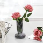 10 stuks kunstmatige zijden rozen bloemen enkele stengel neprozen bloemen voor thuisfeest bruiloft boeket (bonenpasta roze)