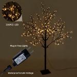 CushHom Led-lichtboom voor binnen en buiten, voor binnen en buiten, kersenbloesemboom, lichtdecoratie, warmwit, IP44, 180 cm, 336 leds