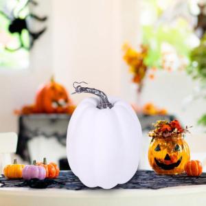 Künstliche weiße Kürbisse für Fotografie-Requisiten, Thanksgiving, Partys, Dekorationen, Schaumstoff-Kürbisse für Korb-Display