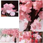 Künstliche Kirschblütenbäume, künstlicher rosa Kirschbaum, für Zuhause, Hochzeit, Party, Garten, Büro, Dekoration, künstliche Pflanze, künstliche Blumenranken
