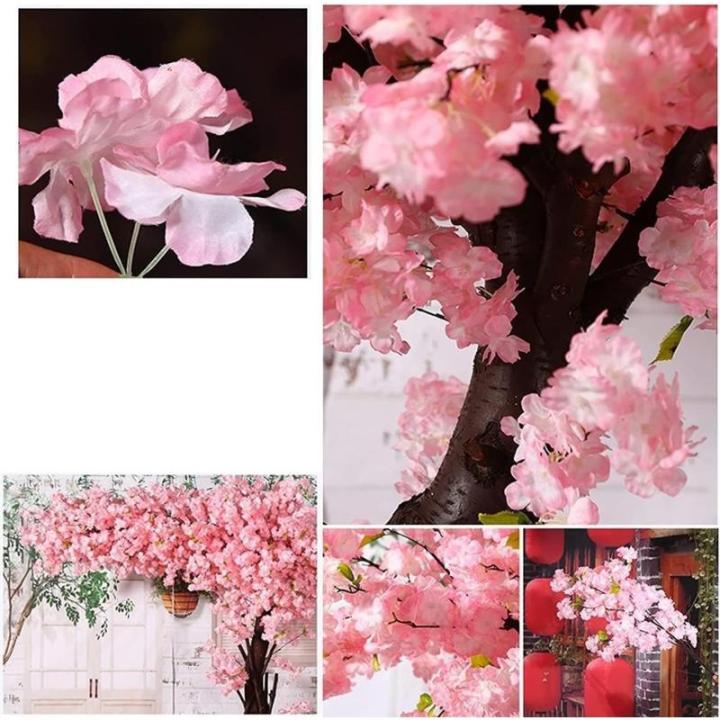 Künstliche Kirschblütenbäume, künstlicher rosa Kirschbaum, für Zuhause, Hochzeit, Party, Garten, Büro, Dekoration, künstliche Pflanze, künstliche Blumenranken