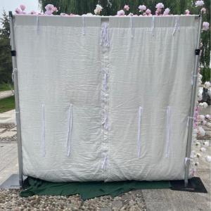 Künstliche Blumen-Wandpaneele, Rosa-weiße Blumen-Wandmatte, 3D-Stoffboden, Simulationsblume, Seidenrosen-Blumenpaneele Für Hintergrund-Hochzeits-Wanddekoration(9.8ftx9.8ft)