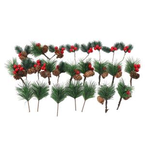Künstliche Kiefernpflücker, Festliche Weihnachten, Dekorative Beeren, Tannenzapfen, Zweige