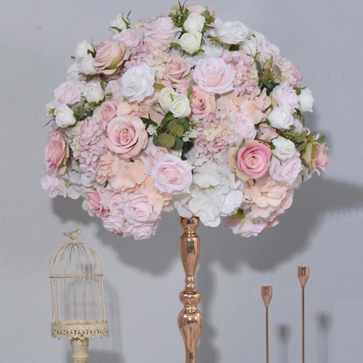 24in künstliche Rose Blume Kugeln, gefälschte Blumen Rosen Kugeln, künstliche Florale Kugel für Mittelstücke Tische, Party, Valentinstag (Rosa-1)
