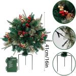 Holiday Planters, Pre Lit Planter Bushes, Holiday Planter Filler, Prelit Planter Bushes Christmas, Pre Lit Christmas Planter Filler, Prelit Planter Christmas (1PcsA)