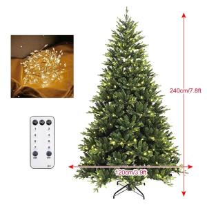 Künstlicher Weihnachtsbaum, Beleuchteter Weihnachtsbaum Künstlich In Voller Größe, Ferngesteuerte Lichter, Luxuriöse Weihnachtsdekoration for Den Innenbereich, Gegabelte Busch