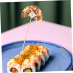 2st Blumenstab Ostern Cupcake Picks Sushi-Arrangement-Sticks Japanisches Dekor DIY-Fan-Pick Dekorative Blumenpflücker DIY Blumenarrangements Picks Blumenornamente Golden Plastik