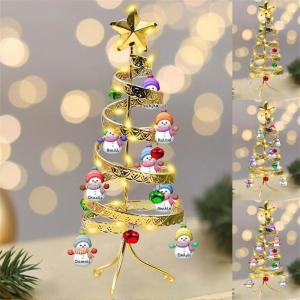 Gepersonaliseerde sneeuwpop naam kerstboom naam kerstboom kristal kerstboom geschenken voor verjaardag Kerstmis decoratie geschenken voor vrouwen vrouw vriend vriend, stijl 3-1