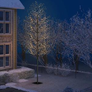 LED Weihnachtsbaum Lichterbaum Weihnachten Christbaum für Außenbereich geeignet 2000 LEDs Warmweißes Licht Kirschblüten 500 cm
