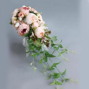 Wassertropfen Pfingstrose Hochzeit Brautstrauß Romantische Halten Blume Braut Brautsträuße Brautjungfer Blumenstrauß Valentinstag Dekoration