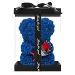 Valentijnsdag rozenbeer cadeau voor haar rozenbeer schattige teddybeer, kunstrozenbeer met rozenboeket, romantische rozen teddybeer cadeau voor Kerstmis